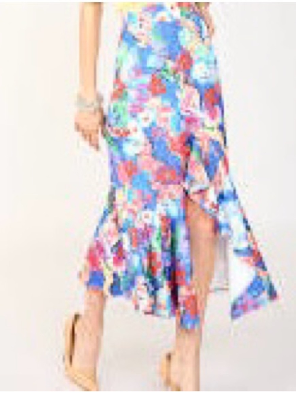Beulah Style- Floral High-Waist Mermaid Skirt - Picture 13 of 16